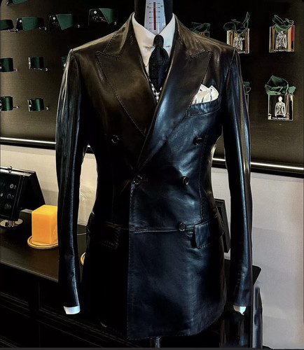 Leather men suits - suits, peak